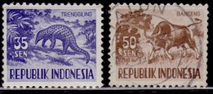 Indonesia 1956-58, Domestic Animals, mint/used
