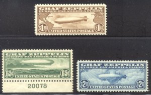 U.S. #C13-15 CHOICE Mint NH Set - 1930 Graf Zeppelins