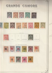 FRANCE - COLONIES 1897 - 1912 Comoro Island: Small collection of - 26720