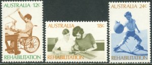 AUSTRALIA Sc#523-525 1972 Rehabilitation of Handicapped Complete Set OG Mint NH