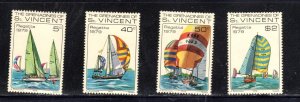 ST. VINCENT GRENADINES #166-169 1979 SAILING YACHTS MINT VF NH O.G