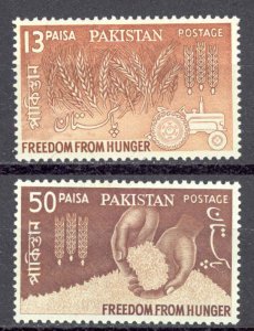 Pakistan Sc# 176-177 MH 1963 Freedom From Hunger Issue