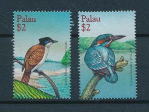 [102393] Palau 2001 Birds vögel oiseaux flycatcher kingfisher From sheet MNH