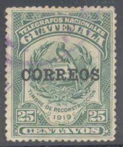 Guatemala ~ #169 ~ Overprint ~ Used