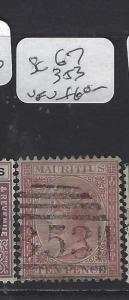 MAURITIUS   (PP0710B)  QV  10D  B53 CANCEL  SG 67   VFU