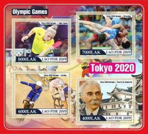 Stamps. Olympic games Tokyo 2020 2019 year 8 sheets perforated