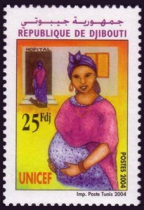 DJIBOUTI 2004 Scott 835 Michel 799 UNICEF PREGNENT WOMAN FEMME ENCEINTE MNH