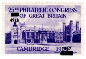 (I.B) Cinderella : 49th Philatelic Congress (Cambridge 1967) Trinity College