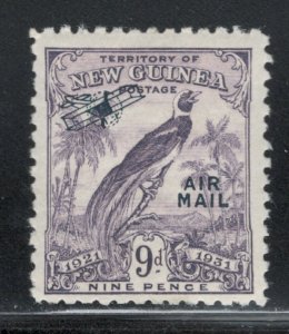 New Guinea 1931 Air Mail Overprint 9p Scott # C22 MH