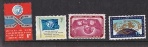 UN - NY # 104-107, Definitives, Mint NH, 1/2 Cat.