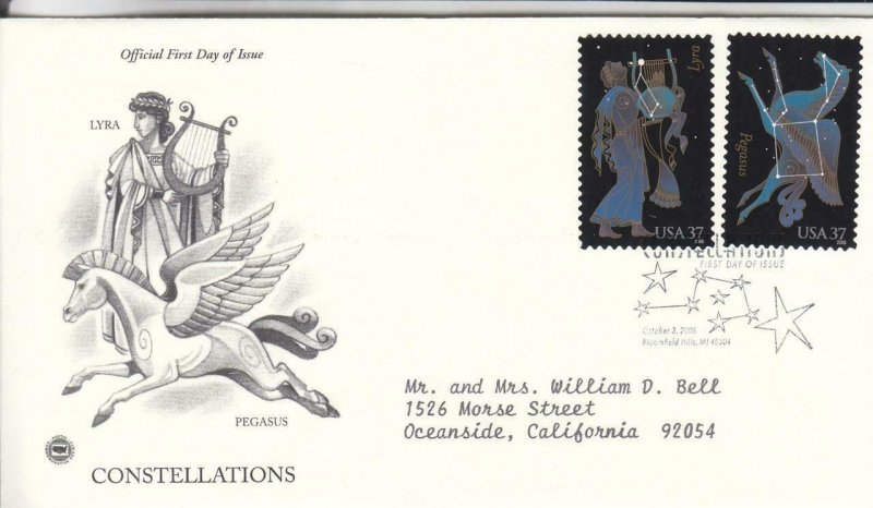 2005, Constellations-Lyra, Pegasus, PCS, FDC (E8956)