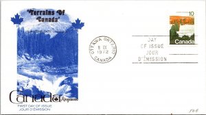 Canada 1972 FDC - Terrains Of Canada - Ottawa Ont - 10c- J8851