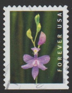 SC# 5454- (55c) - Wild Orchids, 10 of 10 - used bklt single off paper