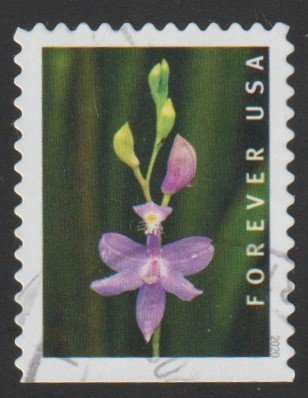 SC# 5454- (55c) - Wild Orchids, 10 of 10 - used bklt single off paper