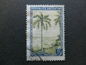 A4P30F66 Argentina 1935-51 WMK RA in Sun 5p Used-