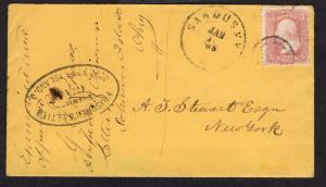 $CSA, Civil War POW cover, Sandusky OH. 1865, Johnson's Island to NY