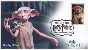 AO-4831-2, 2013, Harry Potter, FDC, Add-on Cachet, Pictorial Postmark, Dobby The