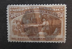 BEAUTY - US Stamp Scott 239 30c Columbian Exposition Used T19642