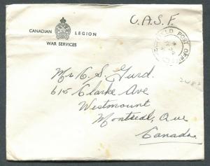 CANADA WWII ERA MILITARY COVER F.P.O. CANCEL