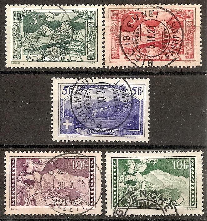 Switzerland  181-85 Used 1914-30 Mountain Views CV $51.65