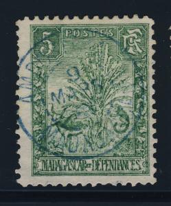 MADAGASCAR - ca. 1905 - CACHET À DATE D'AMBOSITRA EN BLEU SUR Yv.N°66