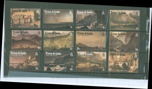 Tristan da Cunha #443-454  Single (Complete Set) (Art) (Dog) (Paintings)