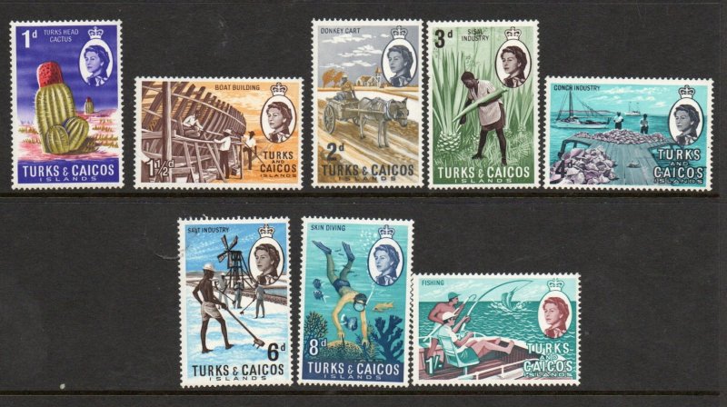 Turks & Caicos SC# 158-65 MNH Short Set to 1 Shilling