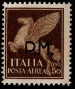 ITALY Scott MC1 Military Airmail P.M. = Posta Militare 1943 overprint MH*