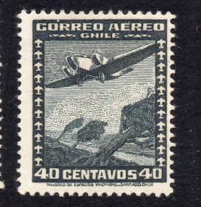 Chile 1920s-30s Airmail Early Issue Fine Mint Hinged Shade 40c. NW-13324