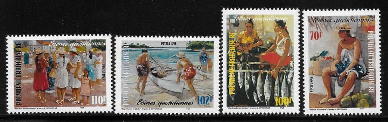 FRENCH POLYNESIA SC# 744-47 FVF/MNH 1998