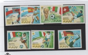 Thematic Stamps Sports - SAHARA 1990 FOOTBALL WORLD CUP 7v mint MNH