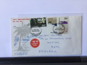 New Zealand 1971 National park FDC souvenir stamps cover Ref R25928