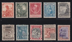 Mexico, Scott 698-706, RA13B, mostly MLH, University Set