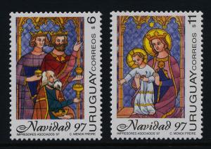 Uruguay 1696-7 MNH Christmas, Madonna & Child, Magi, Stained Glass