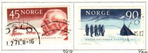 Norway Sc 399-0 1961 Amundsen stamp set used