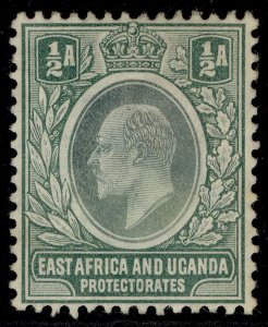 EAST AFRICA and UGANDA EDVII SG17, ½a grey-green, M MINT.