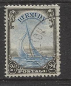 Bermuda - Scott 109 - Yacht Lucie - 1936 - VFU - Single - 2d Stamp