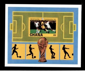 Ghana 1982 - Football Championship IMPERF - Souvenir Stamp Sheet Scott #811 MNH