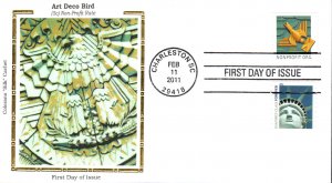 #4495 Art Deco Bird Colorano FDC