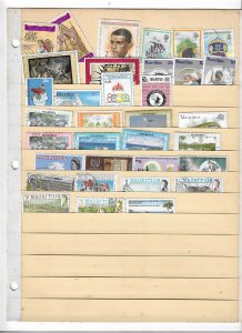 MAURITIUS COLLECTION ON STOCK SHEET MINT/USED