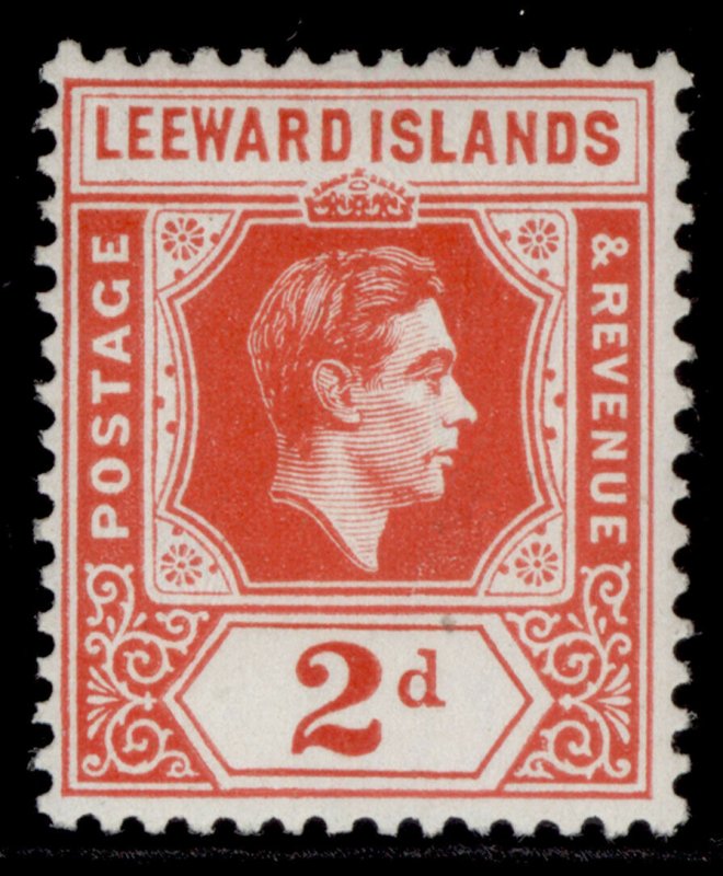 LEEWARD ISLANDS GVI SG104, 2d scarlet, VLH MINT.