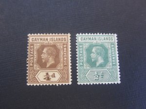 Cayman Islands 1912 Sc 32-33 KGV MH