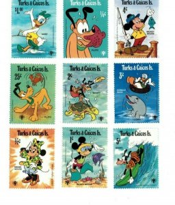 Turks and Caicos -1979 - WD Water Sports - Set of Nine - MNH (Scott#399-407)