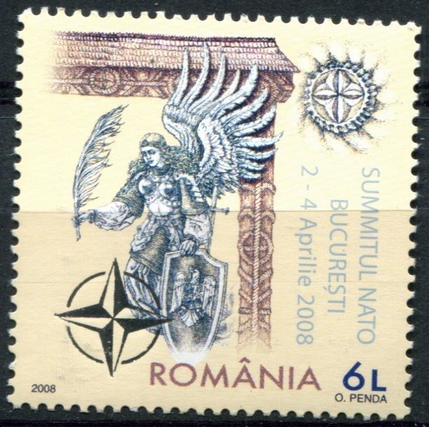 Romania Sc#5031 MNH, 6L bl & multi, NATO Summit, Bucharest 2008 (2008)