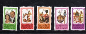 GRENADA #788-792 1977 QEII CORONATION 25TH ANNIV. MINT VF NH O.G dd