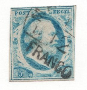Sc#1 Used - Netherlands - 1852 - King William III -  Nice cancel - cv$35