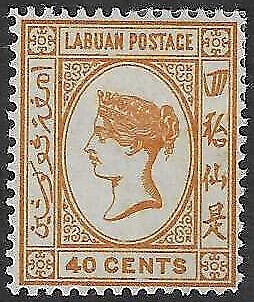 LABUAN 1894 No Wmk set of seven 2c - 38621