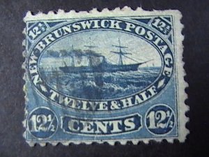 NEW BRUNSWICK # 10-USED----BLUE----1860-63(lotA)