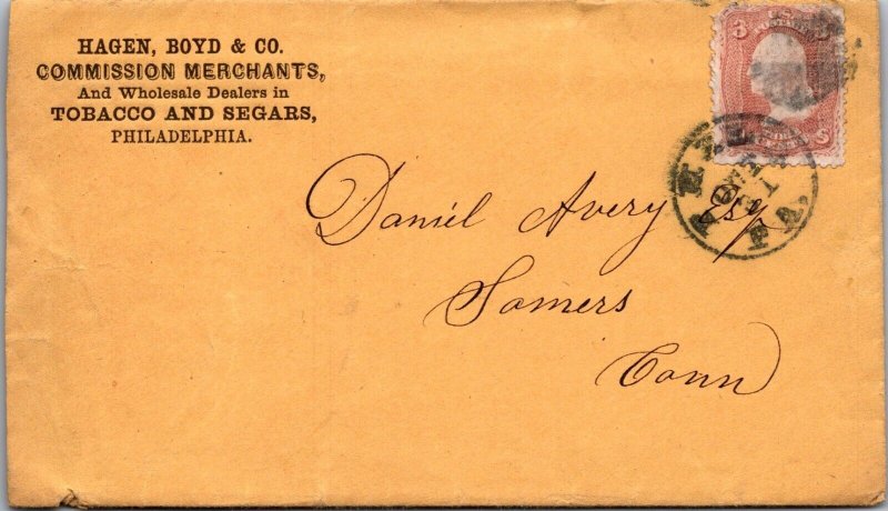 1860s Hagen, Boyd & Co Commission Merchants / Cover to Somers Conn - F58576