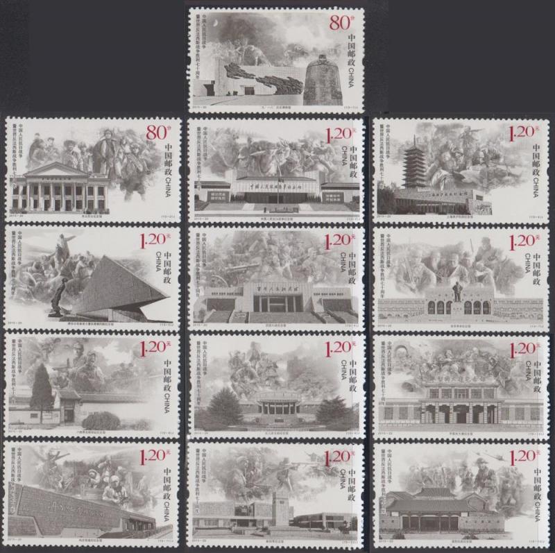 China PRC 2015-20 70th Anniv of War Victory Stamps Set MNH